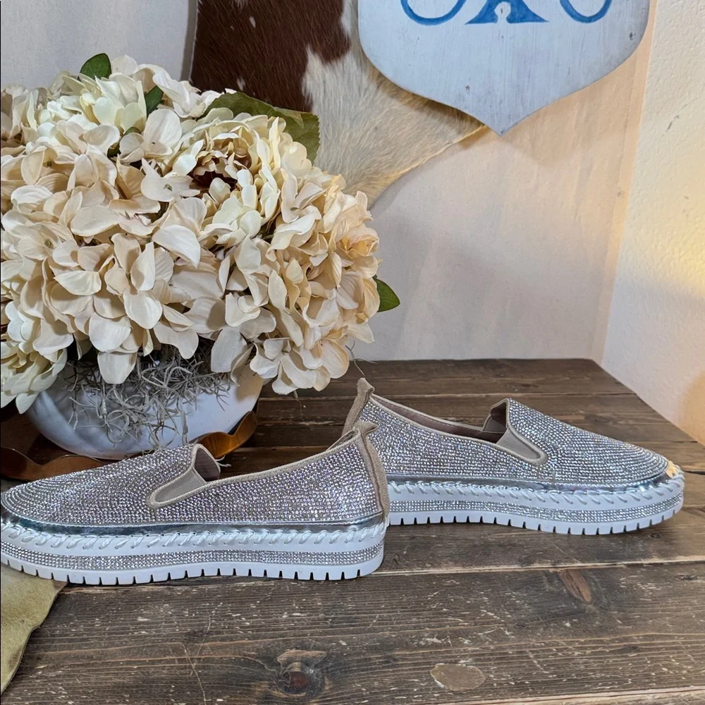 Silver Slip-On Women's Shoes - Picture 4 of 7